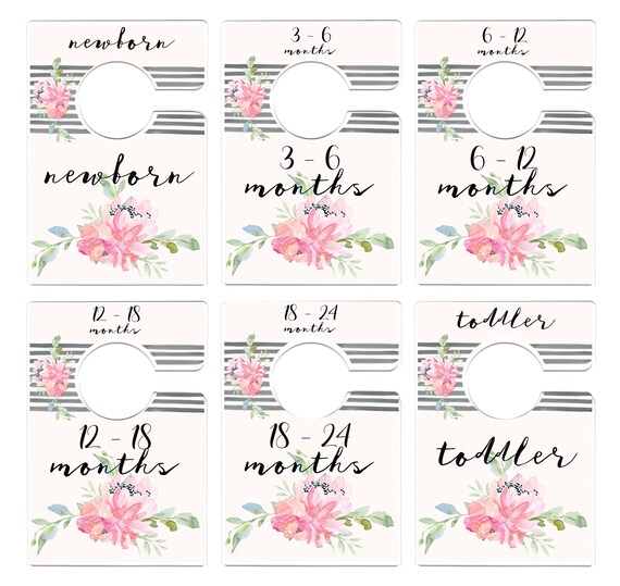 8 Double Sided Floral Baby Closet Organizer for Girl Newborn Nursery Wardrobe Divider Hangers to Arrange Clothes with Separator by Size or Age Baby Shower & Registry Gifts 8 Double Sided Floral Baby Closet Organizer for Girl Newborn Nursery Wardrobe Divider Hangers to Arrange Clothes with Separator by Size or Age Baby Shower & Registry Gifts