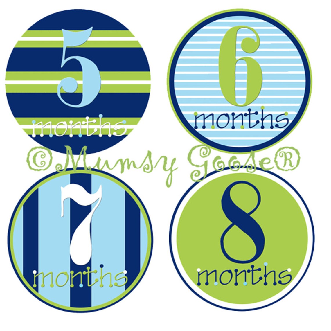 Baby Boy Stickers Baby Months Stickers Boy Month Milestone Etsy