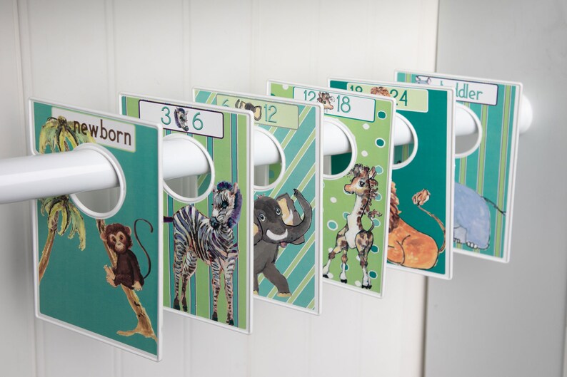 Custom Baby Closet Dividers Jungle Animals Nursery Safari Etsy