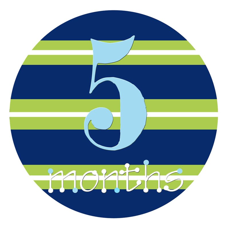 Baby Boy Stickers Baby Months Stickers Boy Month Milestone Etsy