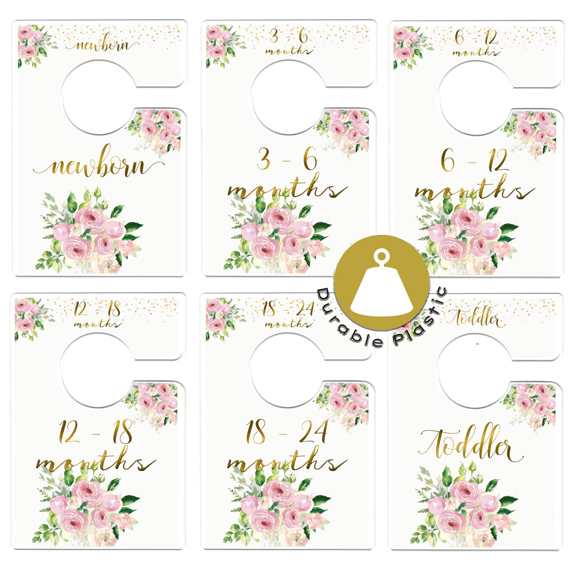 8 Double Sided Floral Baby Closet Organizer for Girl Newborn Nursery Wardrobe Divider Hangers to Arrange Clothes with Separator by Size or Age Baby Shower & Registry Gifts 8 Double Sided Floral Baby Closet Organizer for Girl Newborn Nursery Wardrobe Divider Hangers to Arrange Clothes with Separator by Size or Age Baby Shower & Registry Gifts