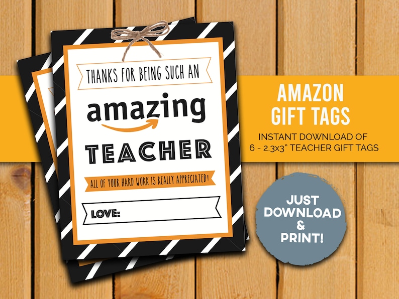Amazon Teacher Appreciation Gift Tags Amazon Amazing Goody Etsy