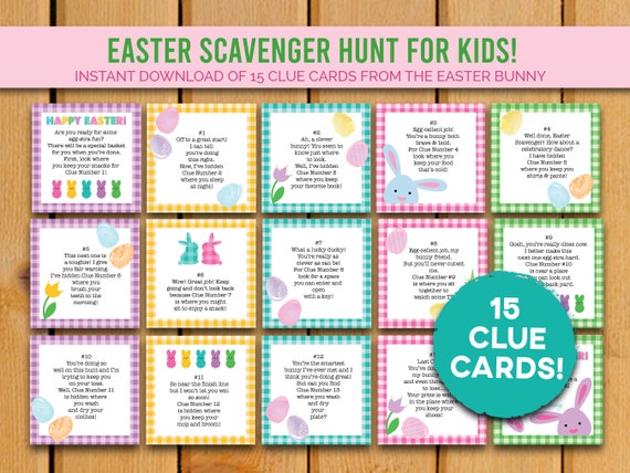 Easter Scavenger Hunt for Kids INDOOR Easter Basket Hunt | Etsy