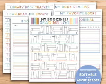 Kids Reading Log | Reading Journal Printable | Book Tracker | 100 Books | Reading Tracker | Reading Challenge | Summer Reading