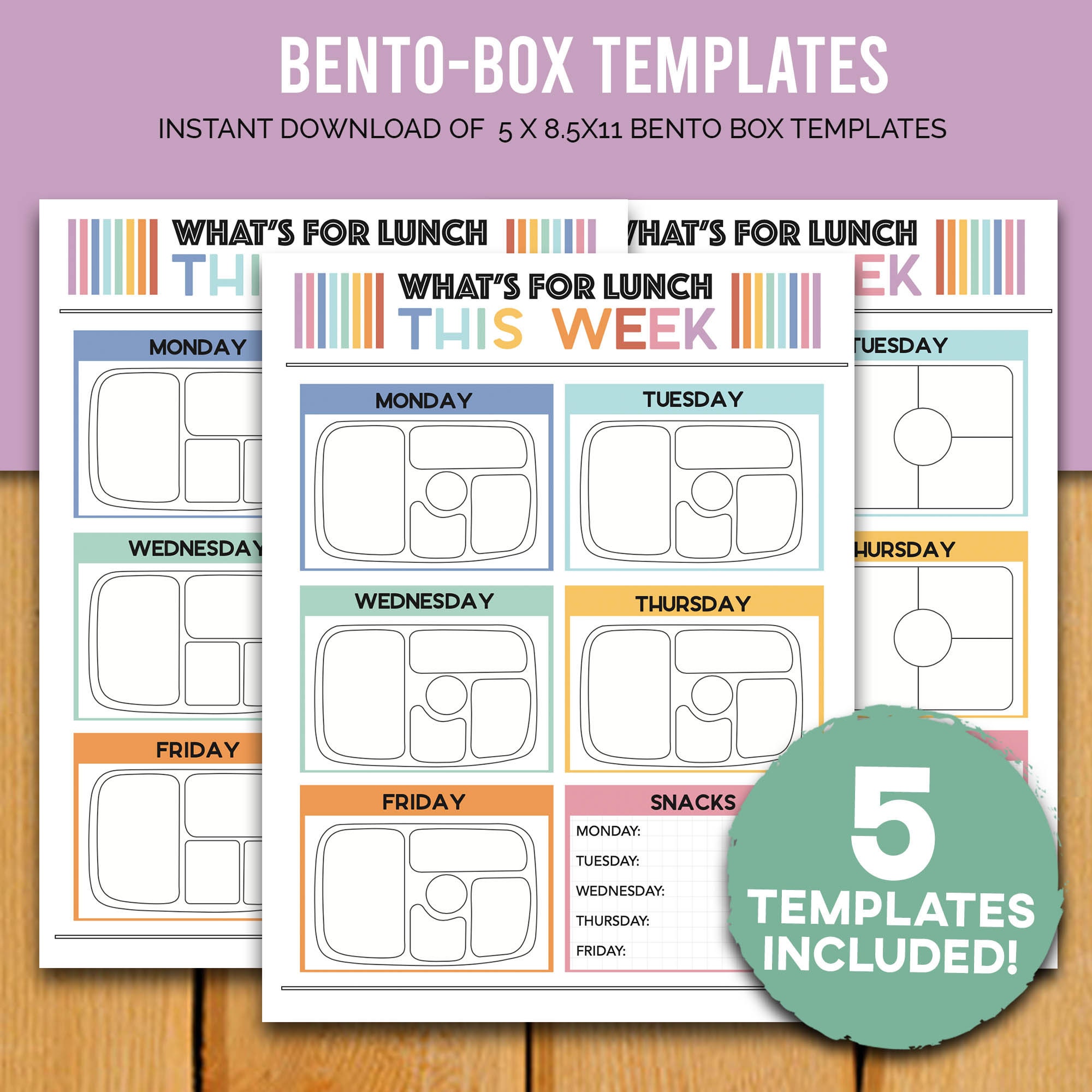 Bento Box Lunch Templates 5 Layouts Included Yumbox, Bentgo