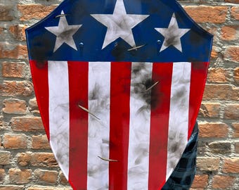 Escudo de acero del Capitán América, Steve Rogers, accesorio de vestuario de película