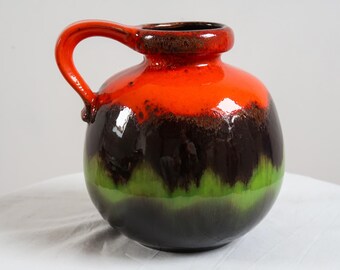 希少なヴィンテージ西ドイツ製 Scheurich Fat Lava 花瓶 223-7