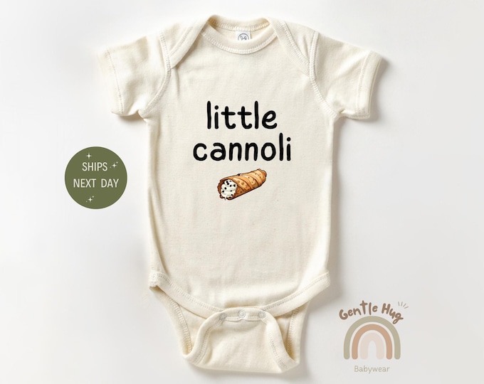Little Cannoli Baby Bodysuit, Pastry Baby Bodysuit, Funny Baby Bodysuit, Italian Baby Bodysuit, Cute Food Bodysuit, Italy Dessert Bodysuit