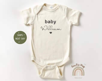 Personalized Baby Name Bodysuit, Custom Baby Name Bodysuit, Announcement Baby Bodysuit, Pregnancy Reveal Bodysuit, Baby Shower Gift