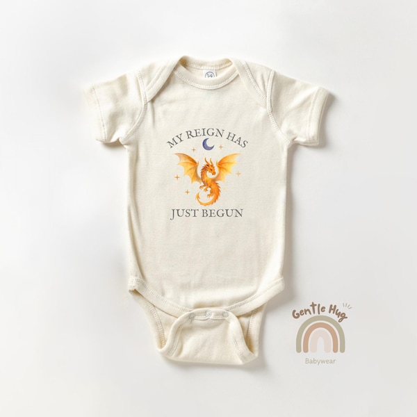 Body bébé My Reign Has Just Beginning, Body fantaisie dragon, tenue livre de contes du petit roi, vêtements naturels pour nouveau-né