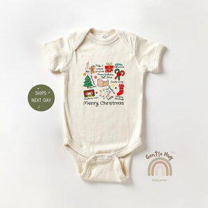 Merry Christmas Onesie®, Christmas Baby Bodysuit, First Christmas Present For Baby Onesie®, Holiday Vibes Outfit, Cute Christmas Gift