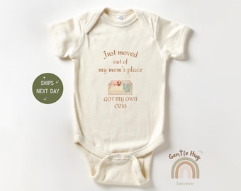 Just moved out of My Moms Place Got my Own Crib Baby Onesie®, Funny Baby Bodysuit, Cute Crib Baby Onesie®, Natural Baby Onesie®, Best Gift