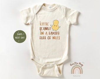 Little Peanut Baby Bodysuit, Funny Family Bodysuit, Cute Baby Outfit, Adorable Newborn Clothes, Baby Shower Gift For Baby Boys Girls