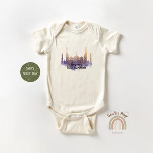 Custom My First Ramadan Baby Onesie®, Personalized Eid Mubarak Baby Bodysuit, Muslim Baby Onesie®, Islamic Newborn Clothes, Baby Gift