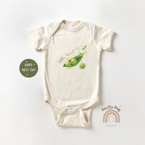 Little Sweet Pea Baby Onesie®, Funny Baby Announcement Bodysuit, Natural Boho Baby Onesie®, Baby Shower Gift, Cute Newborn Baby Onesie®