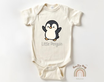 Little Penguin Baby Bodysuit Adorable Penguin Bodysuit, Sweet Arctic Animal Newborn Outfit, Gender Neutral Baby Gift, Baby Clothes