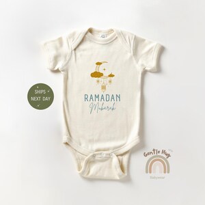 Ramadan Mubarak Onesie®, Ramadan Baby Bodysuit, Religious Baby Onesie®, Muslim Baby Onesie®, Islamic Baby Onesie®, My First Ramadan Gift