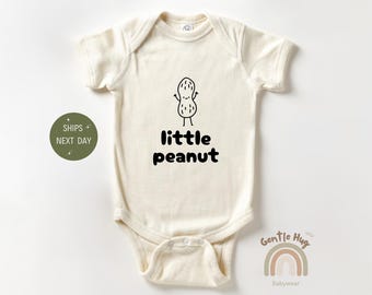 Little Peanut Baby Bodysuit, Funny Peanut Bodysuit, Baby Shower Gift, Cute Retro Baby Bodysuit, Natural Baby Bodysuit, Cute Baby Clothes