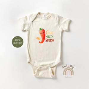 Cute But Spicy Baby Onesie®, Funny Chili Pepper Bodysuit, Cute Baby Outfit, Adorable Baby Shower Gift For Boys & Girls