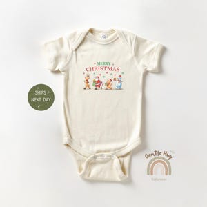 Merry Christmas Onesie®, First Christmas Present For Baby Bodysuit, Holiday Vibes Onesie®, Christmas Baby Gift, Festive Baby Onesie®
