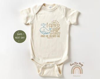 Christian Baby Bodysuit, Cute Scripture Bodysuit, Religious Newborn Outfit, Faith Inspired Baby Clothes, Baptism Gift For Baby Shower