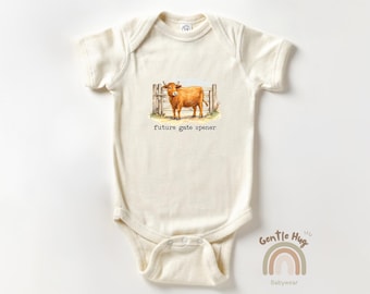 Future Gate Opener Bodysuit Bodysuit, Cute Ranch hand Baby Outfit, Country Western Newborn Gift, Farm Baby Clothes
