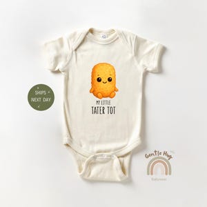 My Little Tater Tot Baby Bodysuit, Tater Tot Funny Baby Onesie®, Cute Natural Baby Clothes, Unique Baby Gift, Cute Fast Food Onesie®