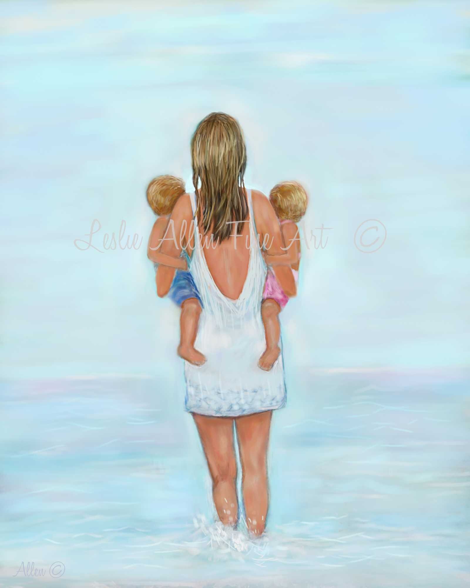 Mother Daughter Son Twins Art Print Big Sister Mom Boy Girl Etsy Mother Daughter Son Twins Art Print Big Sister Mom Boy Girl Etsy