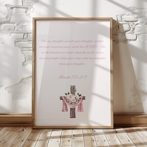 Modern Christian Art Christian Wall Art Bible Verse Wall Art Spiritual Wall Art Religious Digital Download Girl Wall Art Cross Wall Art