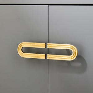 U-shaped Cabinet Pulls, Modern Gold Oval Drawer Pulls, Unique Handles for Kitchen Hardware