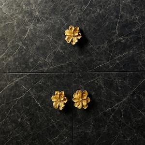 Floral Cabinet Knobs, Gold Flower Dresser Knobs, Drawer Pulls for Furniture