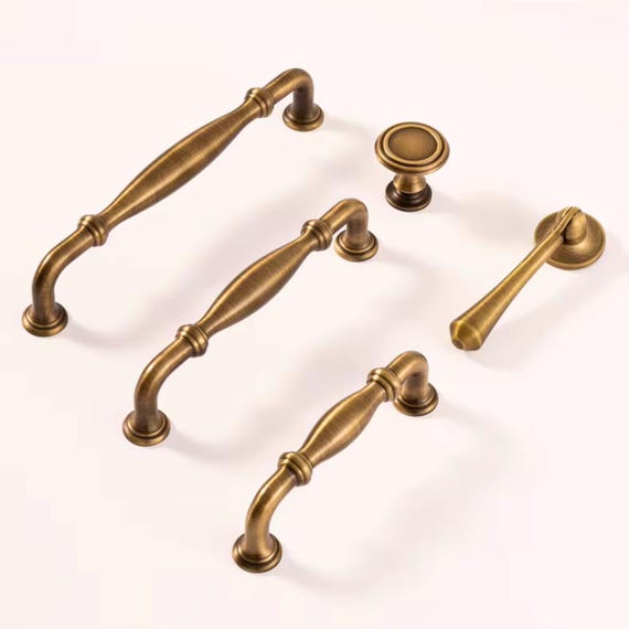 Candlestick Inspired Brass Cabinets Pulls – Bulbous Curves