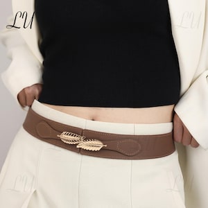 Vintage Wide Leather Cincher Belt: Adjustable Corset Waist Belt