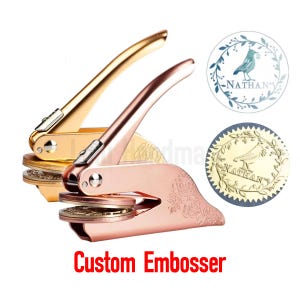Tamponi Embosser Personalizzato, Stampo Matrimonio, Regalo per Amanti dei Libri, Embosser con Logo, Stampo Ex-Libris DIY