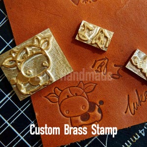 Timbro Personalizzato in Ottone, per Pelle, Legno, Pane e Logo