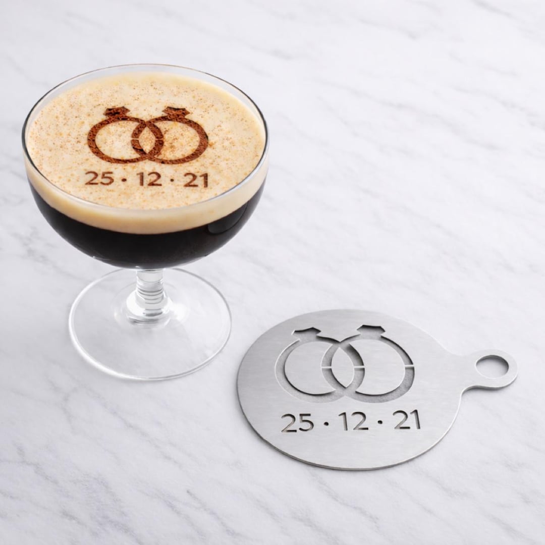 Custom Wedding Drink Stencil | Personalized Latte, Cocktail, Coffee ...