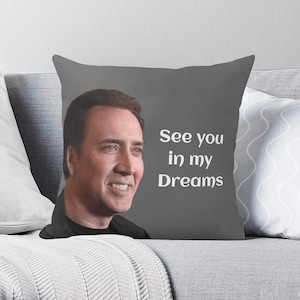 Nicolas Cage Sequin Pillow Etsy