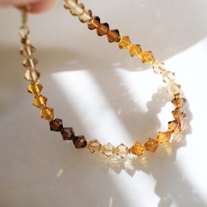 Sparkling Gold Filled Bracelet in Brown Topaz Tones
