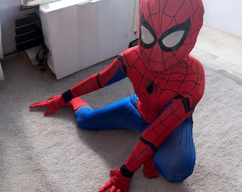 Spiderman Kids Costume -  Bodysuit with Mask, Perfect for Halloween and Cosplay