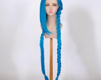 Jinx Wig Costume - Anime Cosplay Costume, Wig Accessories, Halloween Costume for Women