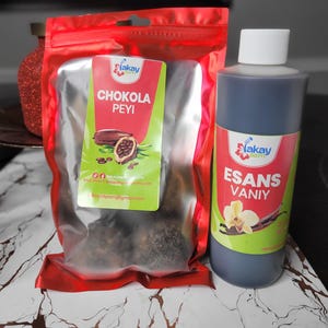 Haitian cocoa/chocolate (3-4 boul) ak Esans (Vaniy,Noyo,Star anise)