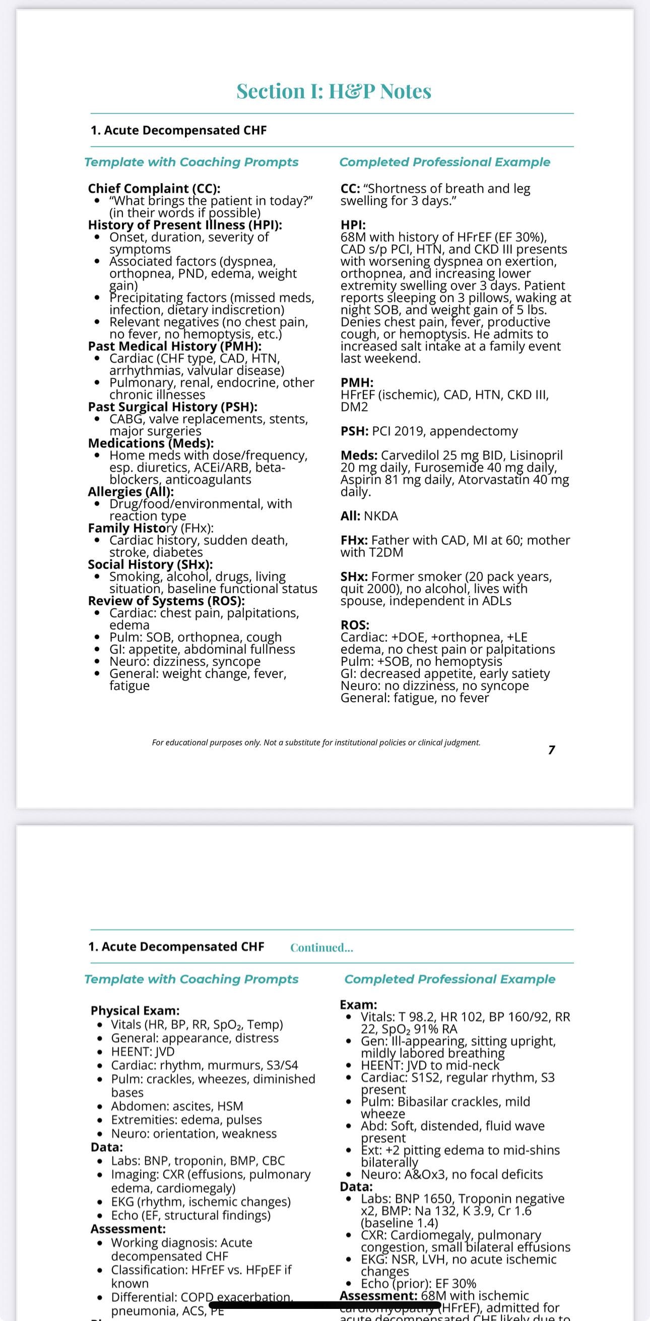 AGACNP Charting Guide: NP Documentation Templates (digital PDF) - Etsy
