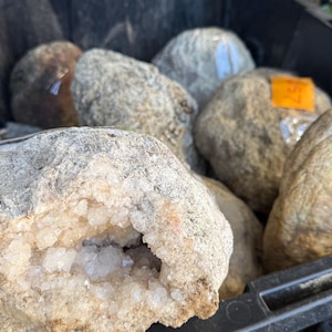 MASSIVE Geodes (15-19 lbs) Unopened Quartz crystal geodes and agate nodules / Break Your Own & lapidary