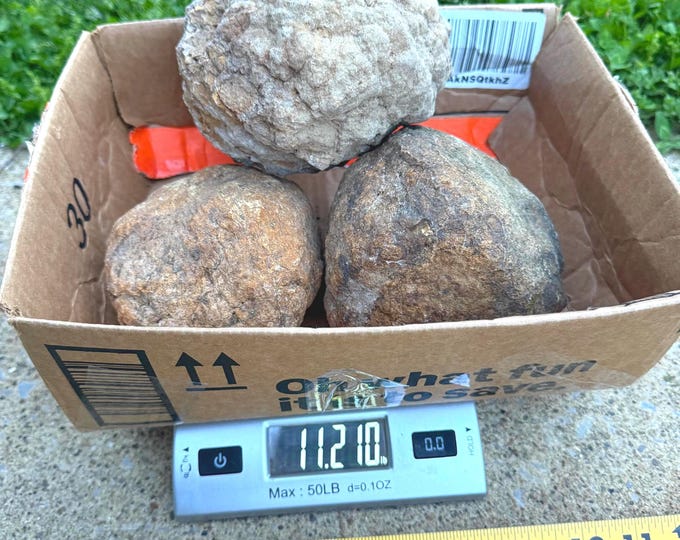 Geode Lots (3-5 lbs. Each) raw Quartz crystal\ unopened geodes\ Quartz crystal nodules\ break your own\ rocks & minerals