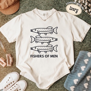 Fishers of Men Comfort Colors® Christian T-Shirt – Faith Shirt for Women, Jesus Disciples Tee, Baptism Gift