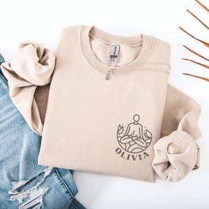 Personalized Yoga shirt, sweatshirt, hoodie, long sleeve, gift, pocket custom name Yoga teacher, lover, gym