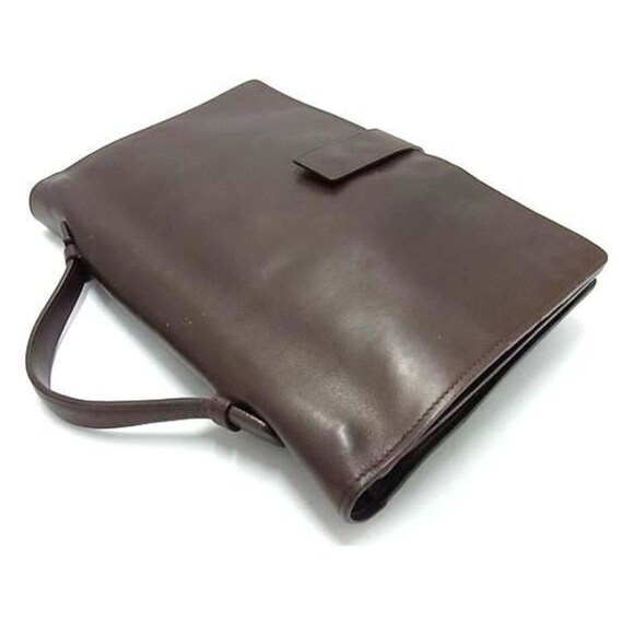 Versace [Authentic] Brown Leather Document Holder… - image 3