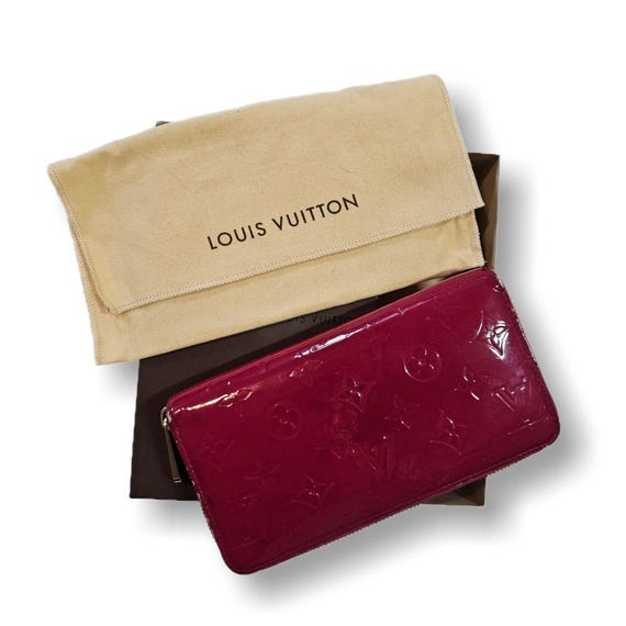 Louis Vuitton Indian Rose Monogram Vernis Patent Leather Zippy Wallet w/ Box GUC Vintage Y2K Luxury