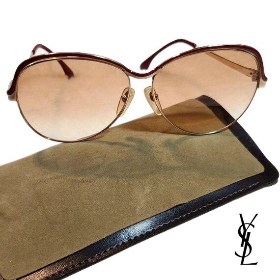 Yves Saint Laurent Oversized Gold & Red Gradient 1980s  display picture 2