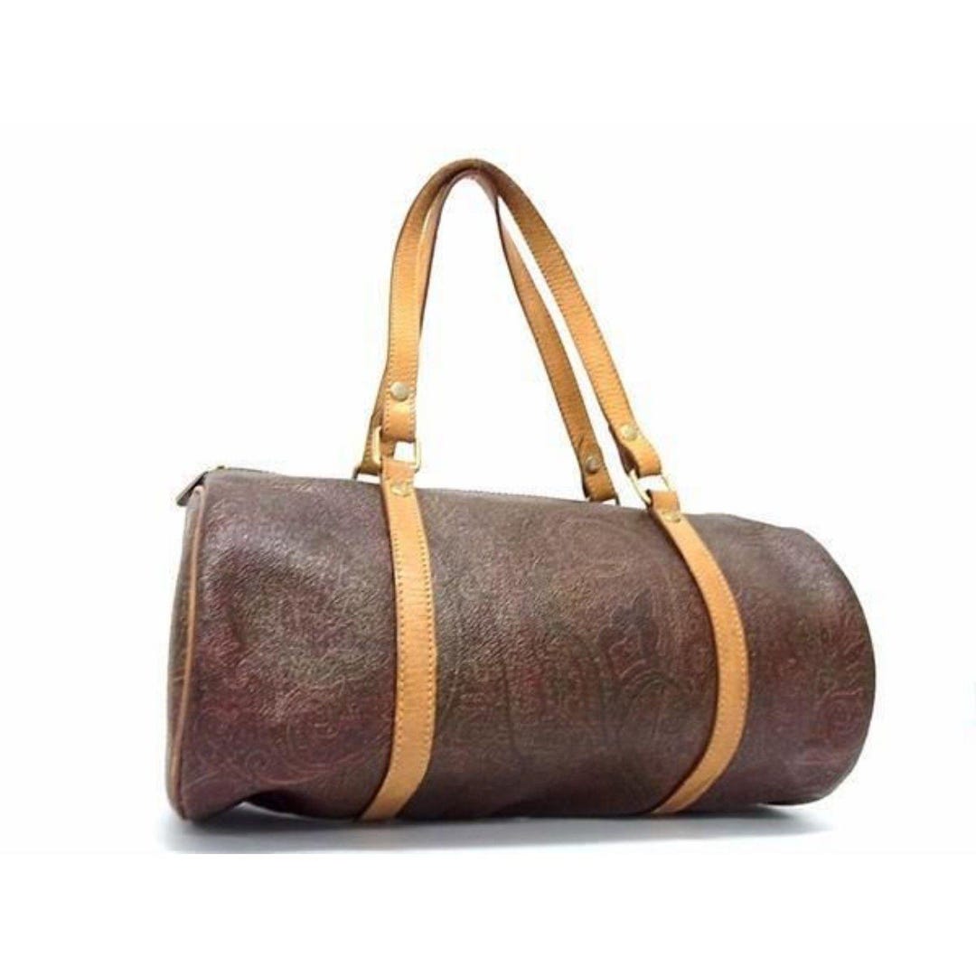 ETRO | Bordeaux Paisley Printed Coated Canvas & Leather Trim